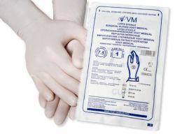 Перчатки хирургические латексные неприпудренные текстильные Стандарт одноразовые VM 8.0 стерильные