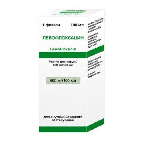 Левофлоксацин раствор для инфузий, 500 мг/100 мл, 100 мл