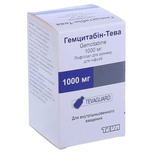 Гемцитабин-Тева 1000 мг №1 таблетки