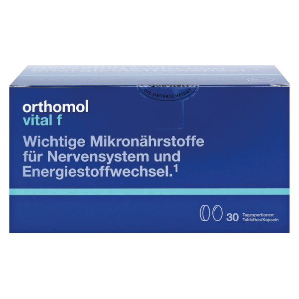 Orthomol Vital F капсулы + таблетки с витаминами для женщин для защиты от стресса, 30 дней