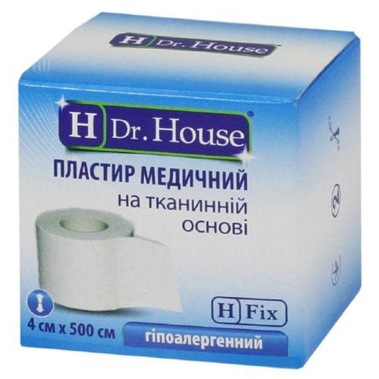 Пластырь медицинский на тканевой основе H Dr.House 4 см х 500 см, 1 шт.