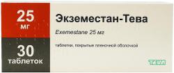 Экземестан-Тева 25 мг N30 таблетки
