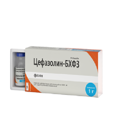 Цефазолин-БХФЗ порошок для раствора для инъекции по 1 г в флаконе, 5 шт.
