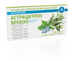 Астрацитрон Бронхо пастилки со вкусом ментол эвкалипт, 10 шт.