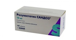 Розувастатин Сандоз таблетки по 10 мг, 100 шт.
