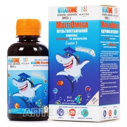 Vitatone (Витатон) МультиОмега сироп с витамином Д3 и цинком со вкусом тропических фруктов, 165 мл