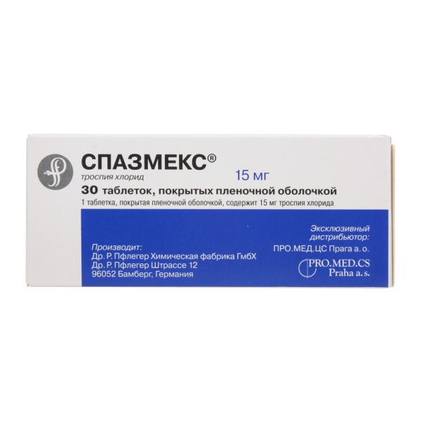 Спазмекс таблетки по 15 мг, 30 шт.: інструкція, ціна, відгуки, аналоги .