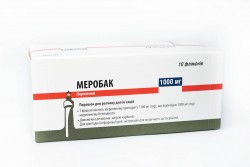 Меробак порошок для приготовления раствора для инфузий флакон 1000 мг N10