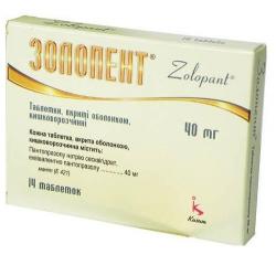 Золопент таблетки по 40 мг, 14 шт.