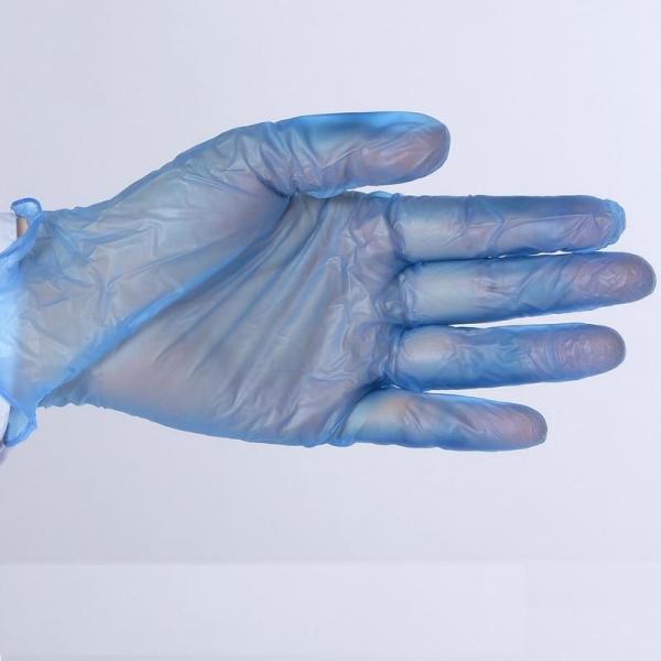 Перчатки смотровые виниловые нестерильные неприпудренные нетекстурированные голубые Medicare размер M 