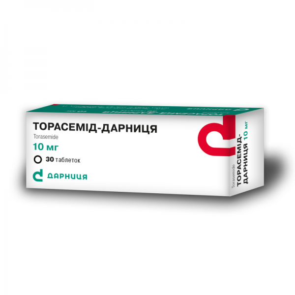 Торасемид-Дарница таблетки по 10 мг, 30 шт.