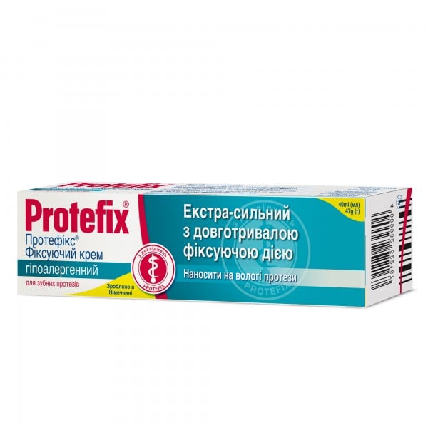 Протефикс крем для фиксации зубных протезов гипоаллергенный, 40 мл