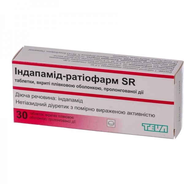 Індапамід-Ратіофарм SR таблетки по 1,5 мг, 30 шт.: інструкція, ціна .