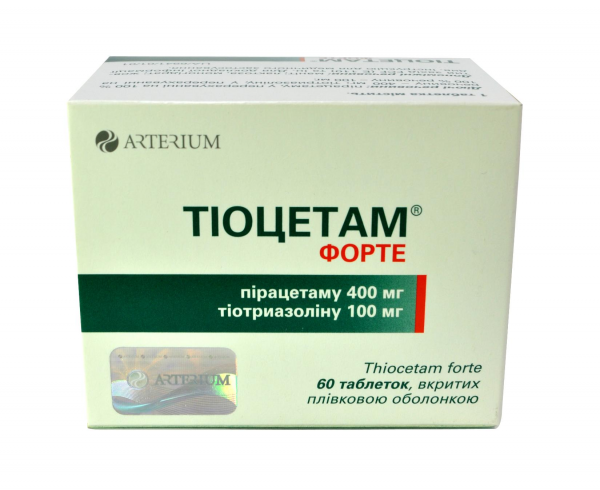 Тиоцетам Форте таблетки, 60 шт.