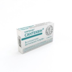 Сантеквин свечи по 150 мг, 3 шт.