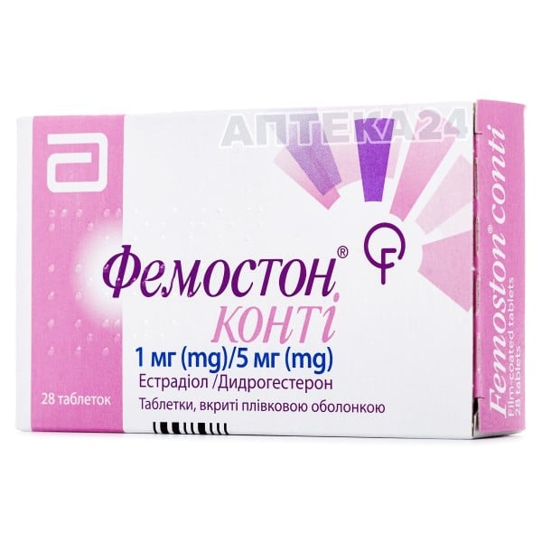 Фемостон Конти таблетки 1 мг/5 мг, 28 шт.