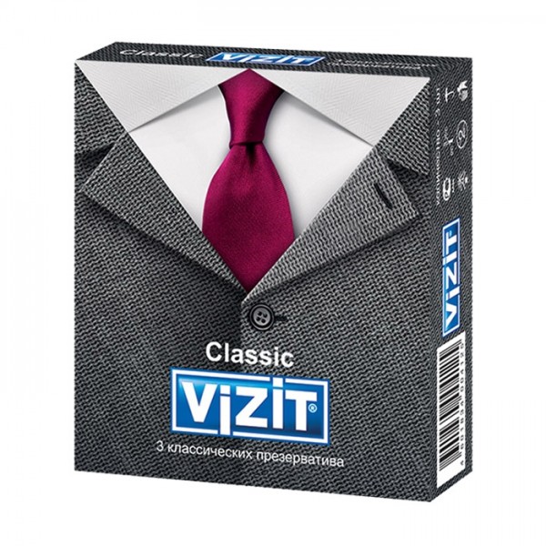 Презервативы Vizit (Визит) Classic классические, 3 шт.