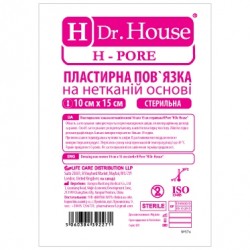 H Dr.House повязка пластырная стерильная на нетканой основе H Pore, 10 х15 см