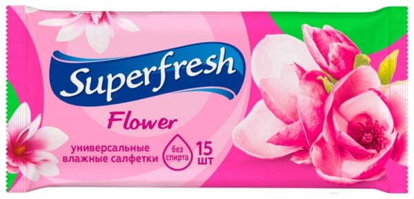 Superfresh Flower салфетки, 15 шт.