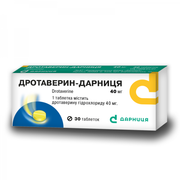 Дротаверин-Дарница таблетки по 400 мг, 30 шт.