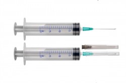 Шприц трехкомпонентный инъекционный с иглой (Луер без упаковки), 0,8 мм х 38 мм (21Gх1 1/2), 20 мл - Гемопласт
