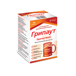 Грипаут порошок, по 6 г в пакетиках, 10 шт.