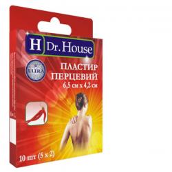 Лейкопластырь перцовый Ultra H Dr.House 6.5х4.2см №10