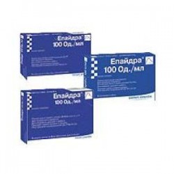 Эпайдра 100 ЕД/мл 3 мл №5 картридж раствор для инъекций