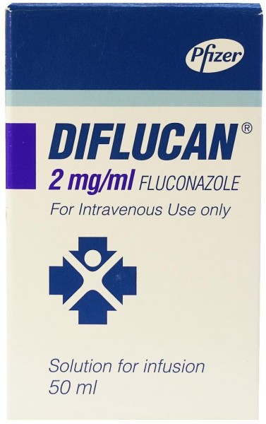 Дифлюкан раствор для инфузий 100 мг/50 мл, 1 шт.