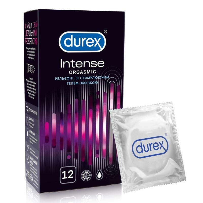 Презервативи Durex (Дюрекс) Intense Orgasmic рельєфні з стимулюючим ...