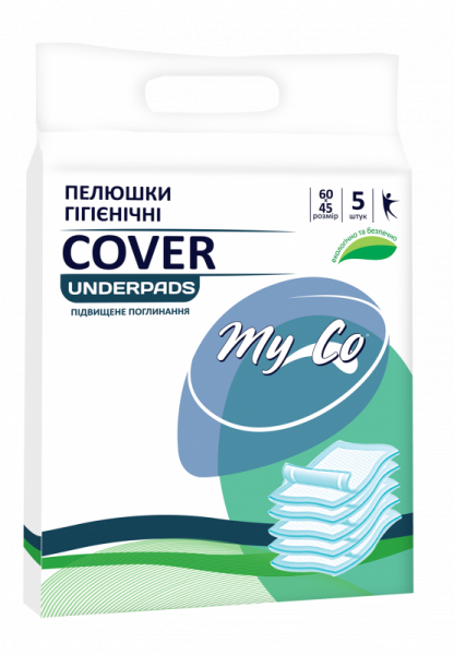 Одноразовые пеленки впитывающие MyCo Cover 60х45 см, 5 шт.