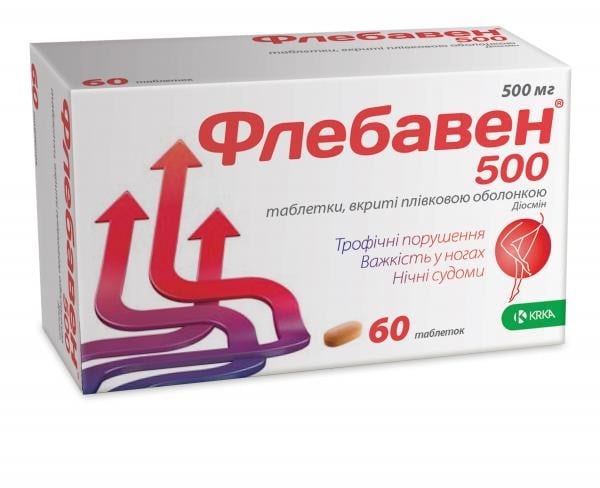 Флебавен таблетки по 500 мг, 60 шт.