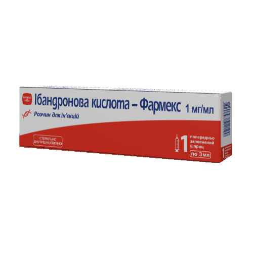 Ибандроновая кислота-Фармекс 1 мг/мл 3 мл №1 раствор для инъекций