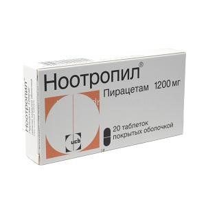 Ноотропил таблетки по 1200 мг, 20 шт.