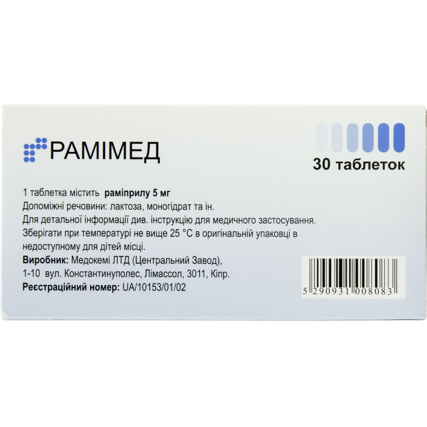 Чесні відгуки про Рамімед таблетки по 5 мг, 30 шт. - Medochemie від ...