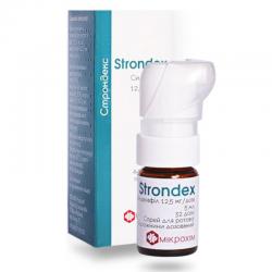 Строндекс 12.5 мг/5 мл спрей для ротовой полости (32 дозы)