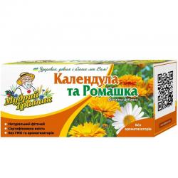 Фиточай "Календула+ромашка" Мудрый травник пак.1.5г N20