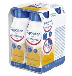 Суппортан энтеральное питание со вкусом тропических фруктов по 200 мл в бутылке, 4 шт.
