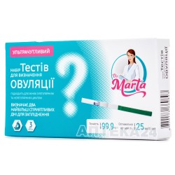 Набор тестов-полосок для определения овуляции ультрачувствительные Dr.Marta, 3 шт.