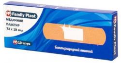 Лейкопластырь FP Family Plast 19ммх72мм N10  бактерицидный тканевый