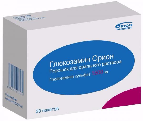 Глюкозамин Орион 1500 мг №20 порошок для орального раствора
