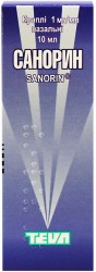 Санорин капли назальные, раствор по 1 мг/мл, 10 мл
