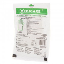 Medicarе перчатки смотровые латексные нестерильные припудренные размер M 
