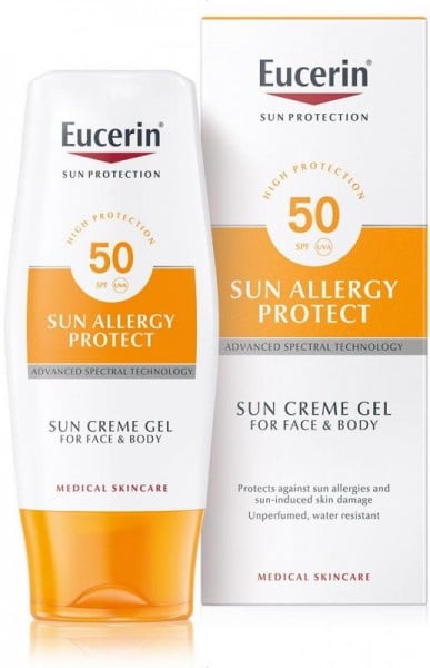 Eucerin Аллерджипротект SPF50 солнцезащитный крем-гель для лица и тела, 150 мл