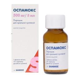 Оспамокс порошок для оральной суспензии 500 мг/5 мл