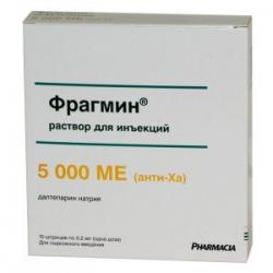 Фрагмин 5000 МЕ 0.2 мл №10 раствор для инъекций