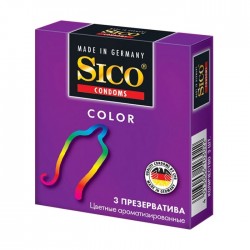 Презервативы Sico Color цветные, ароматизированные, 3 шт.