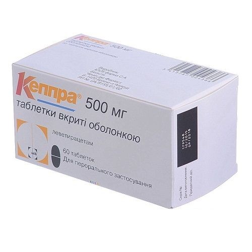 Кеппра таблетки по 500 мг, 60 шт.