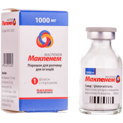 Макпенем 1000 порошок для раствора для инъекций по 1000 мг в флаконе, 1 шт.