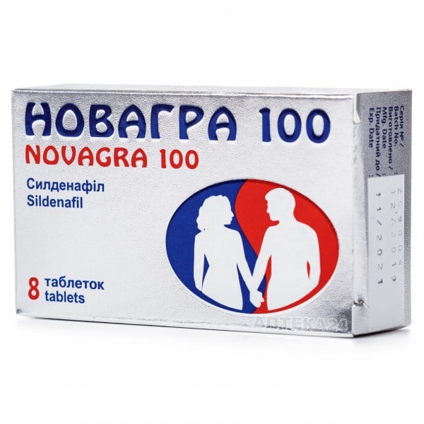 Новагра таблетки для потенции по 100 мг, 8 шт. + Новагра таблетки для потенции по 100 мг, 8 шт. (Акция 1+1)